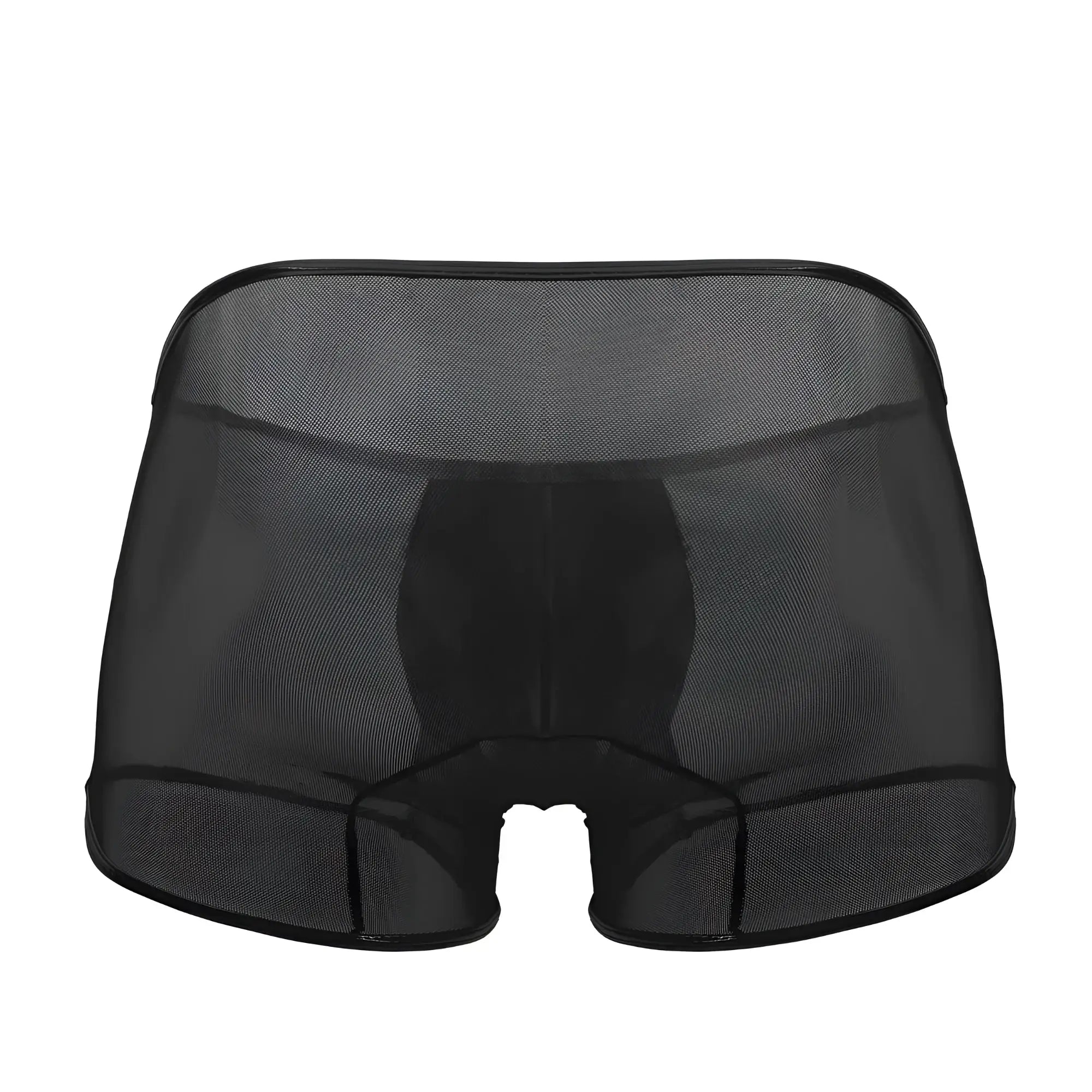 CandyMan 99737 mesh trunks in black feature sheer breathable fabric with reinforced seams for comfortable wear