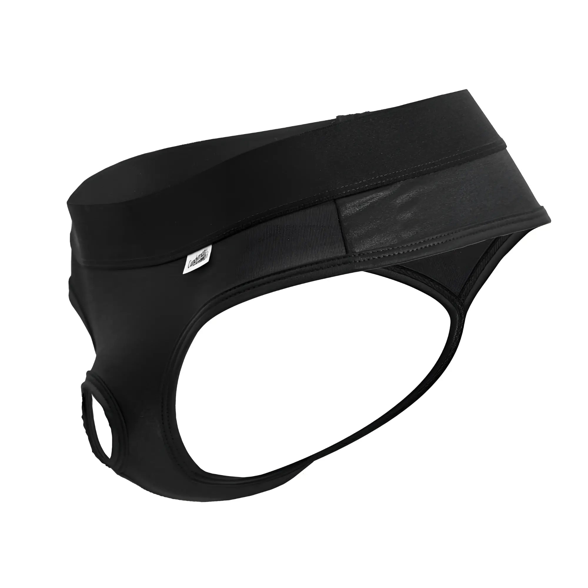 Black candyman 99781 protuder thongs with smooth stretchy fabric and reinforced waistband for athletic wear