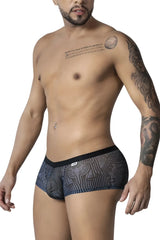Dark blue patterned men’s briefs with black elastic waistband candyMan 99873 Egyptian trunks gray-black color