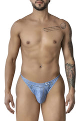 Light blue denim briefs with subtle faded wash and stitched detailing candyMan 99899 cowboy thongs color denim blue