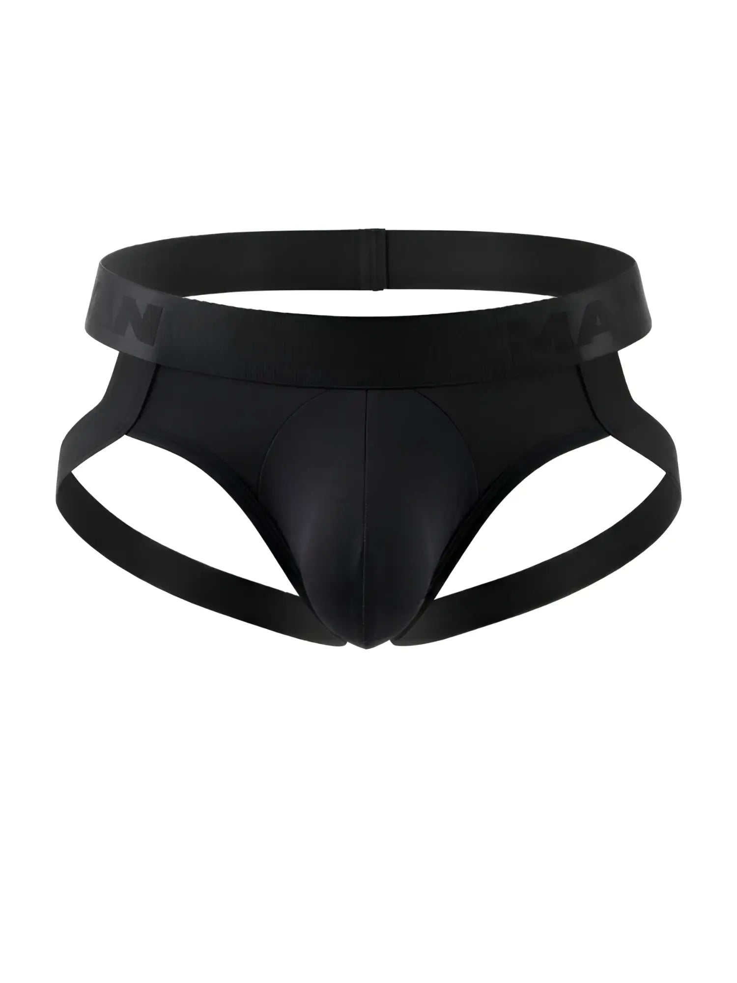 CandyMan 99925 black sleek men’s briefs with wide elastic waistband and subtle branding in a form-fitting design