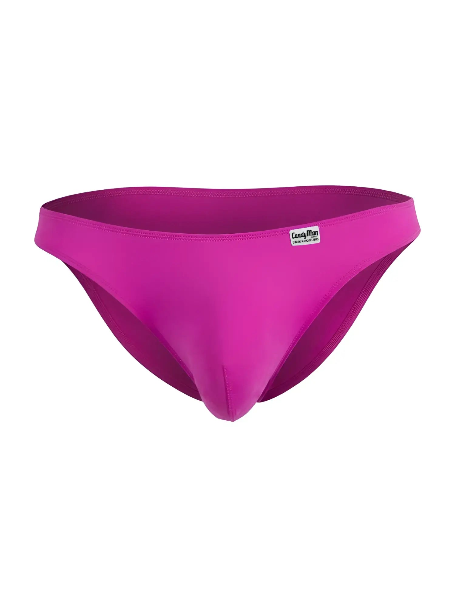Vibrant fuchsia candyman 99928 bikini swim trunks with sleek form fitting design and smooth fabric