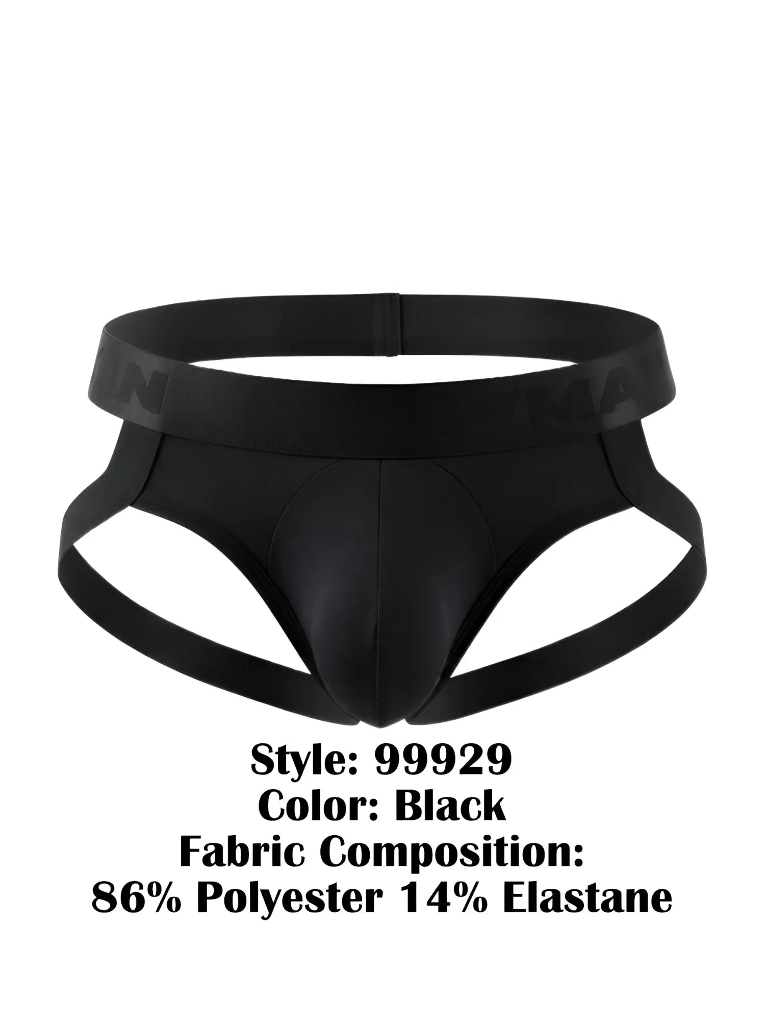 Candyman 99929 jockstrap black sleek form-fitting men’s briefs with supportive side straps for active wear