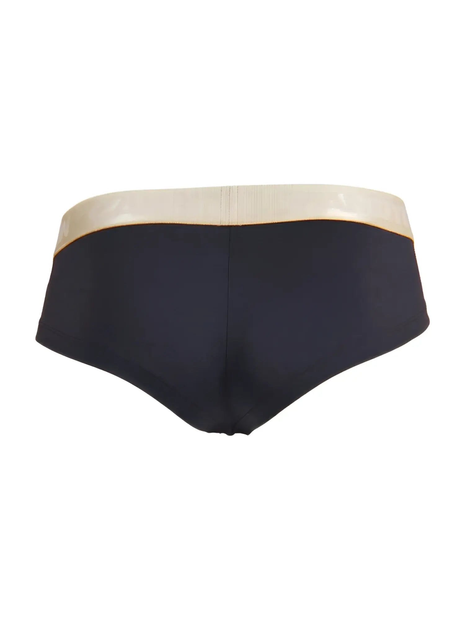 Black briefs candyman 99932 with contrasting beige elastic waistband comfortable for everyday wear