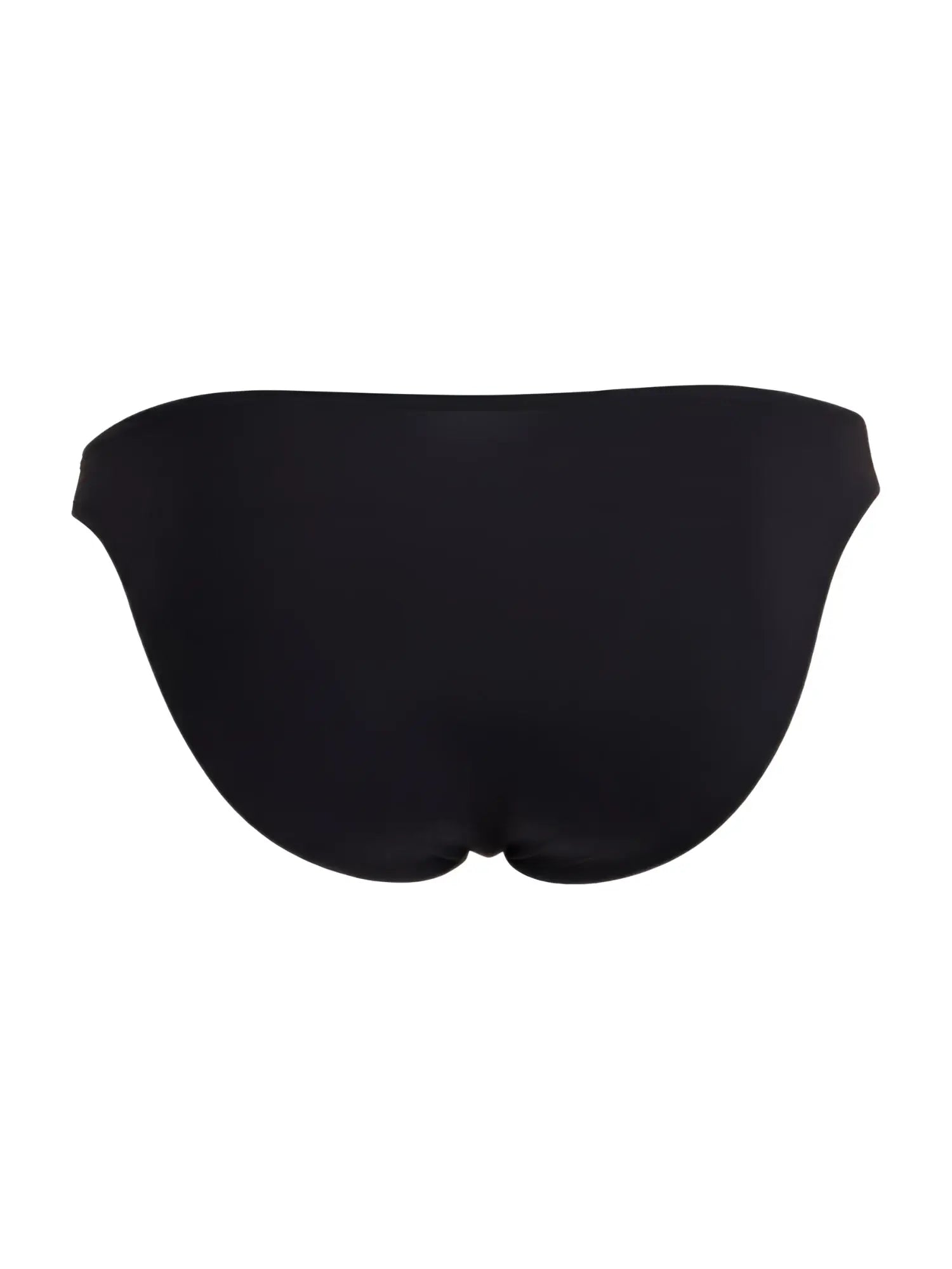 Black sleek bikini bottom briefs from CandyMan 99932 with smooth form-fitting design shown from the back side