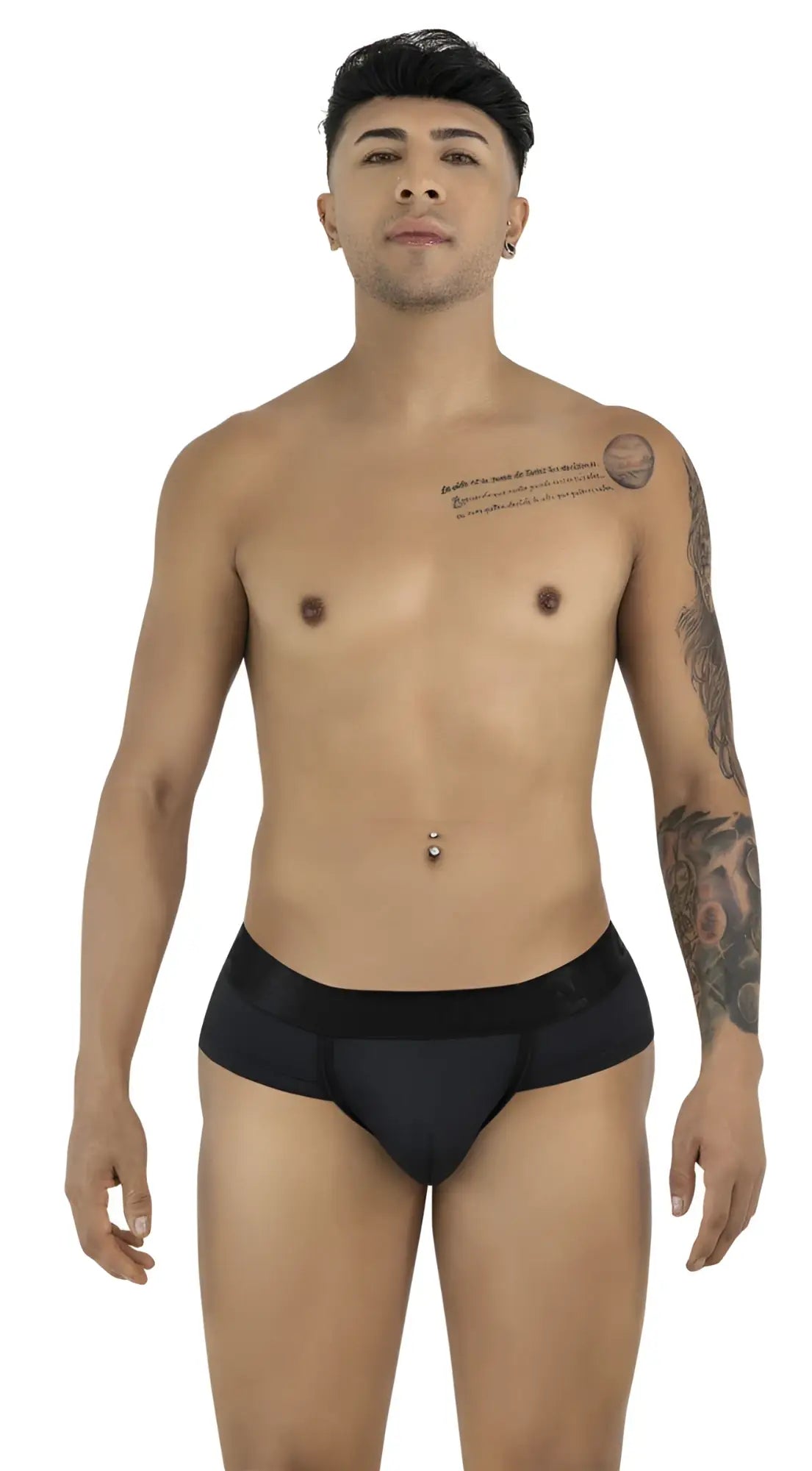 Black candyman 99932 briefs with a smooth form-fitting design and slightly elastic waistband for comfortable wear