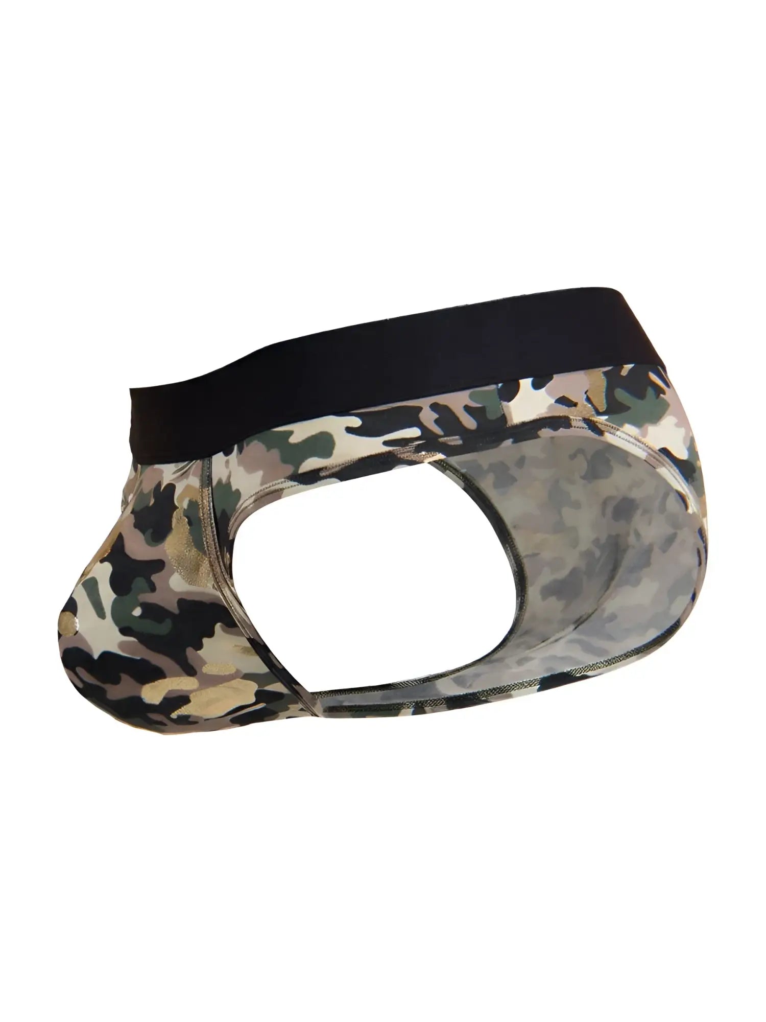 CandyMan 99938 camouflage briefs for men with black elastic waistband in a camouflage pattern