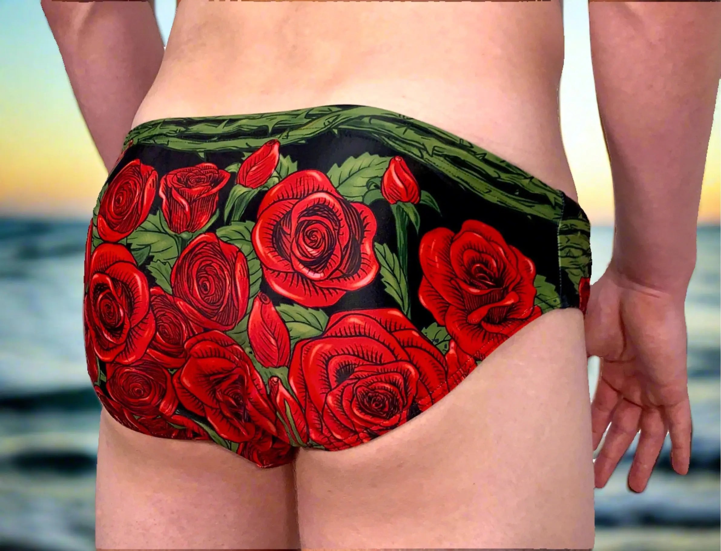Maris Equi Herren-Badehose Rozen Red Rose