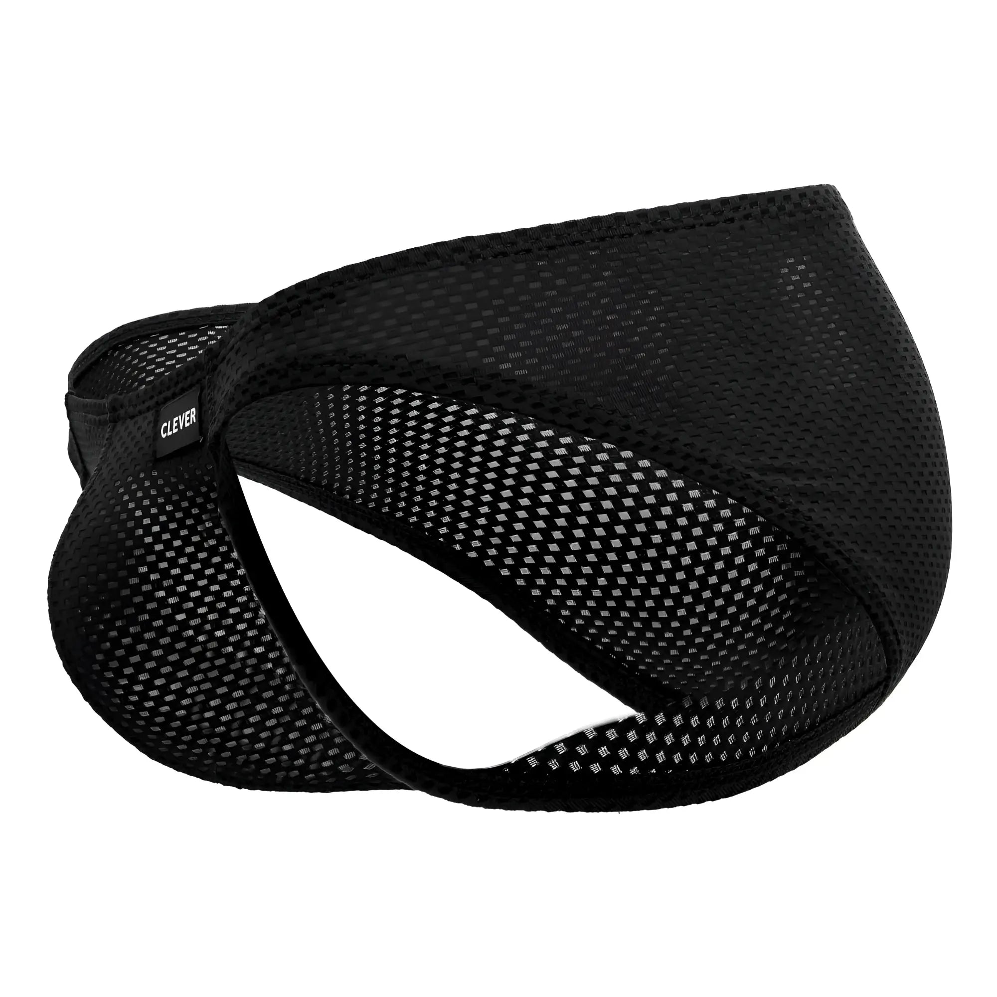 Clever 0535-1 kroma bikini black mesh athletic supporter with sleek form-fitting design and reinforced seams