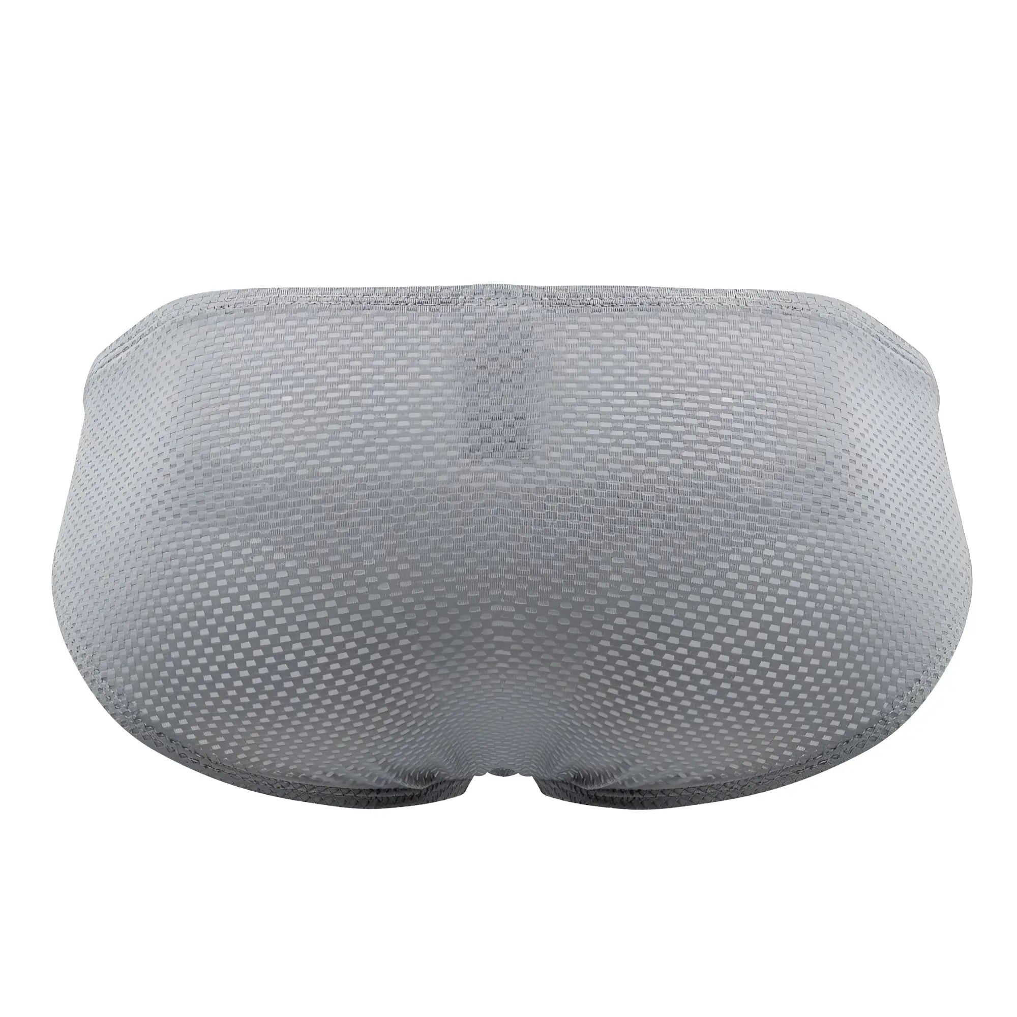 Clever 0535-1 kroma bikini gray gray mesh briefs with breathable textured fabric design front view