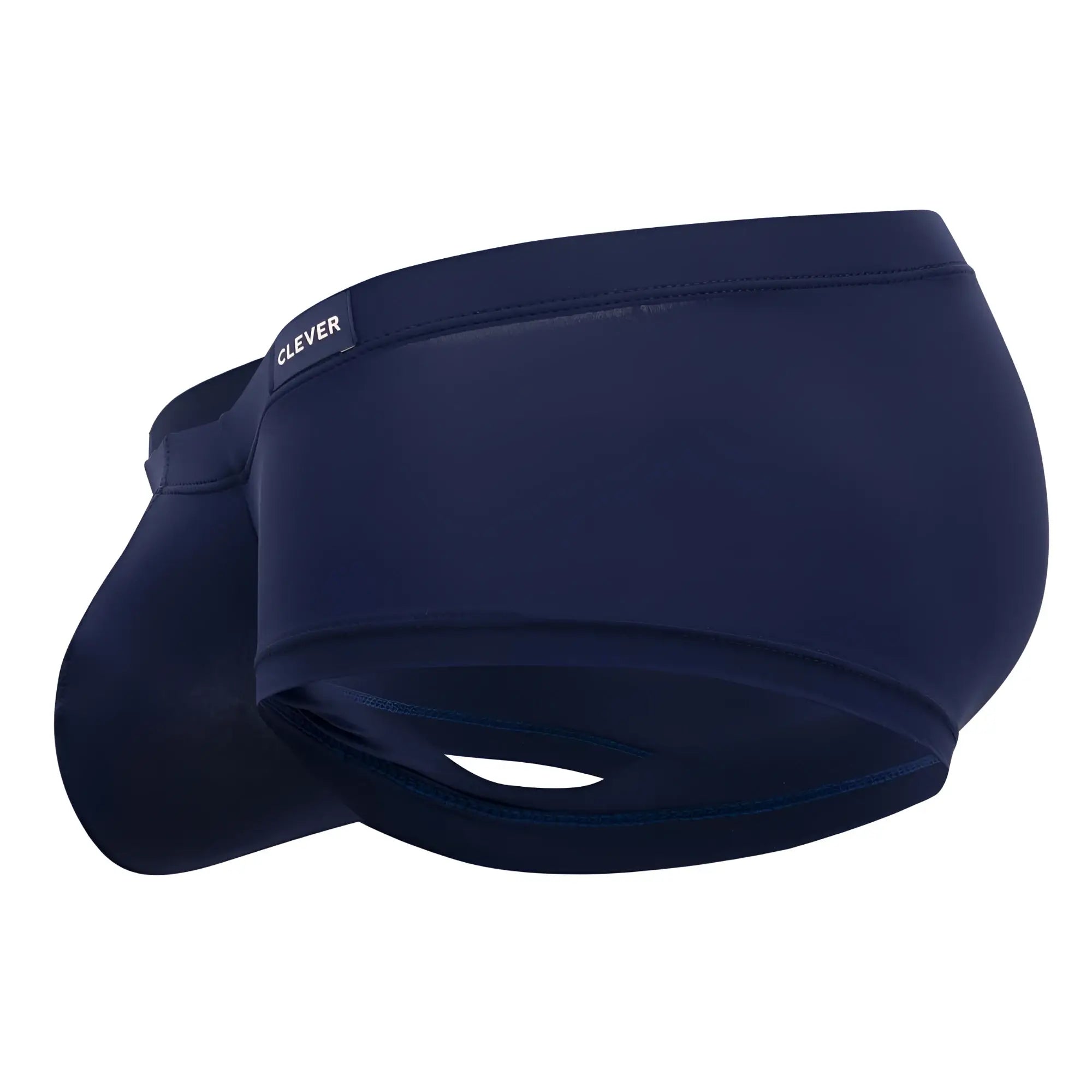 Navy blue clever 0872 latin trunks briefs with smooth form-fitting fabric and subtle stitching details