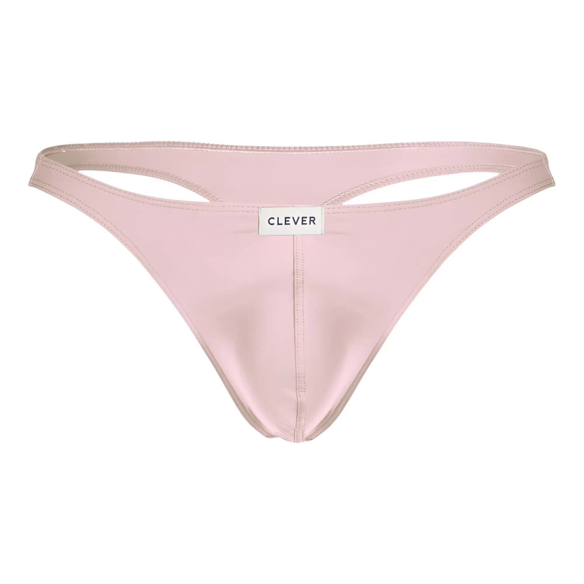 A light pink satin clever thong from the clever 100007 3pk australian latin thongs in green pink and blue colors
