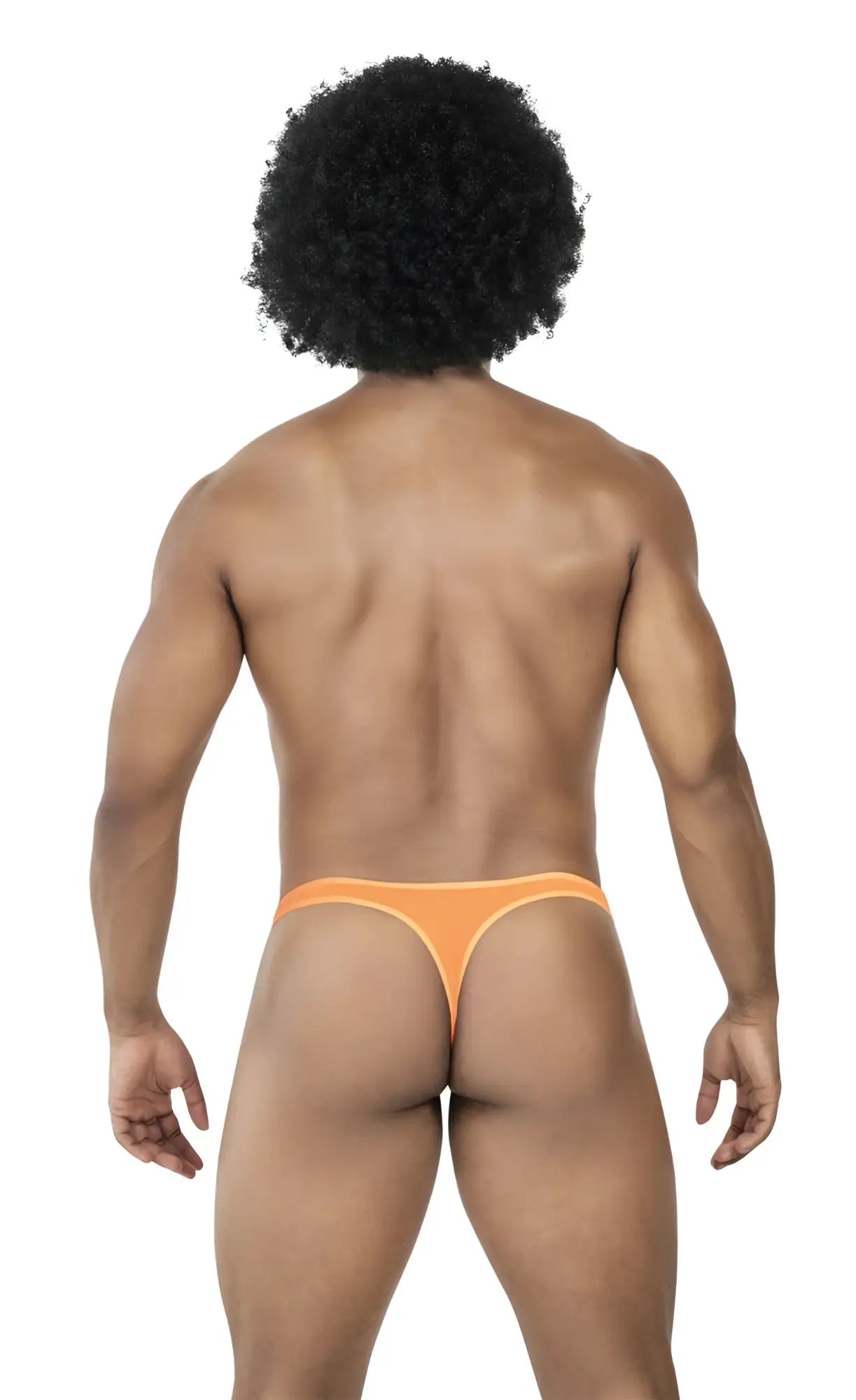Orange seamless thong from clever 100008 3pk australian latin thongs with a thin design and black-orange-black colors