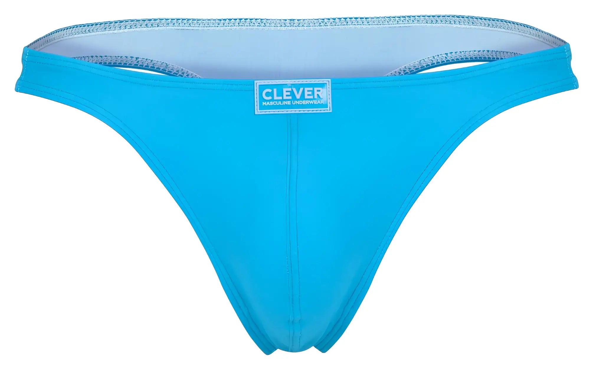 Bright blue seamless thong by clever masculine underwear from the 10009 7PK pride thongs multi-colored set