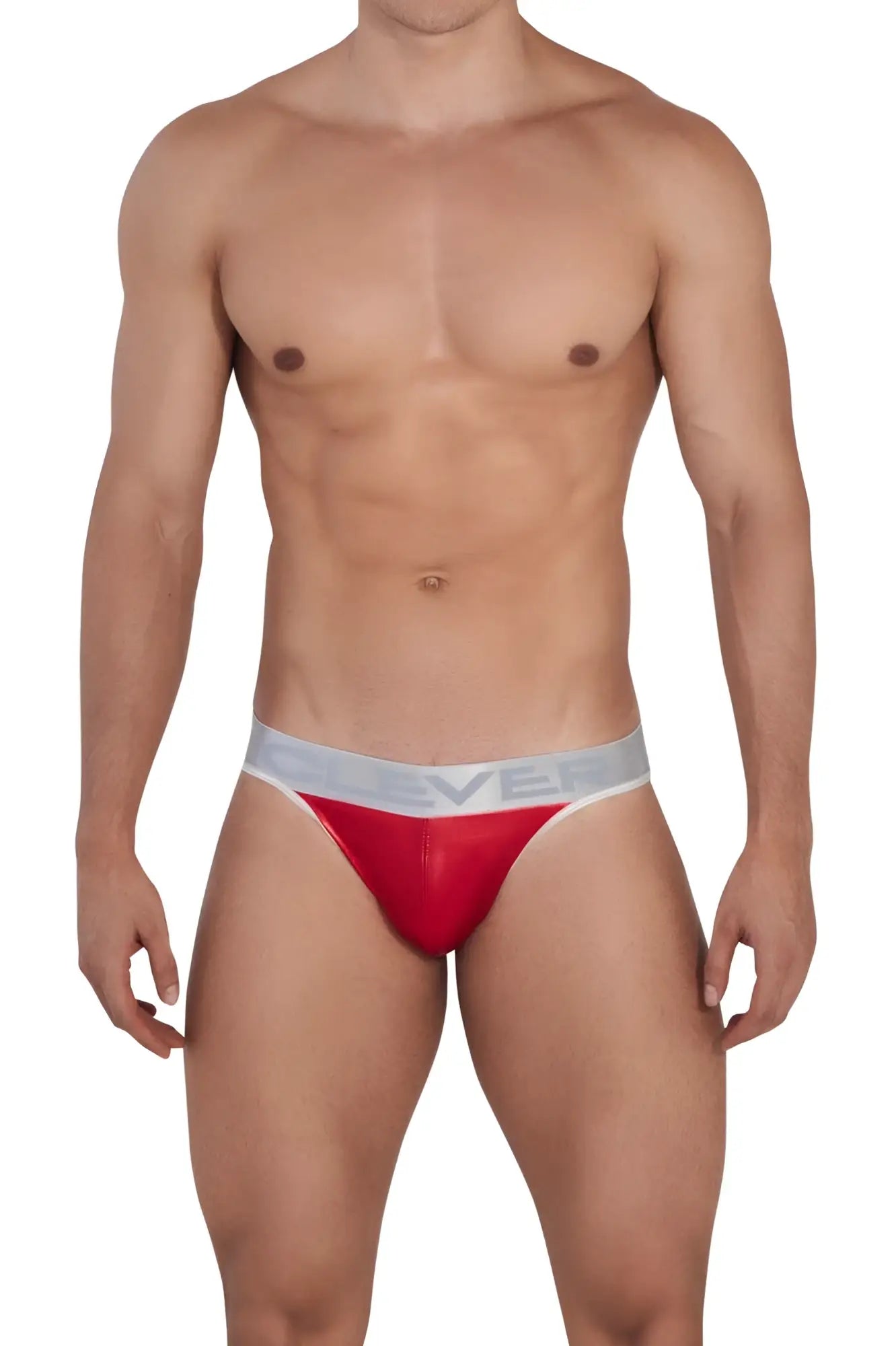 Red and silver clever 1410 earth thongs mens briefs with sleek form-fitting design for comfortable wear