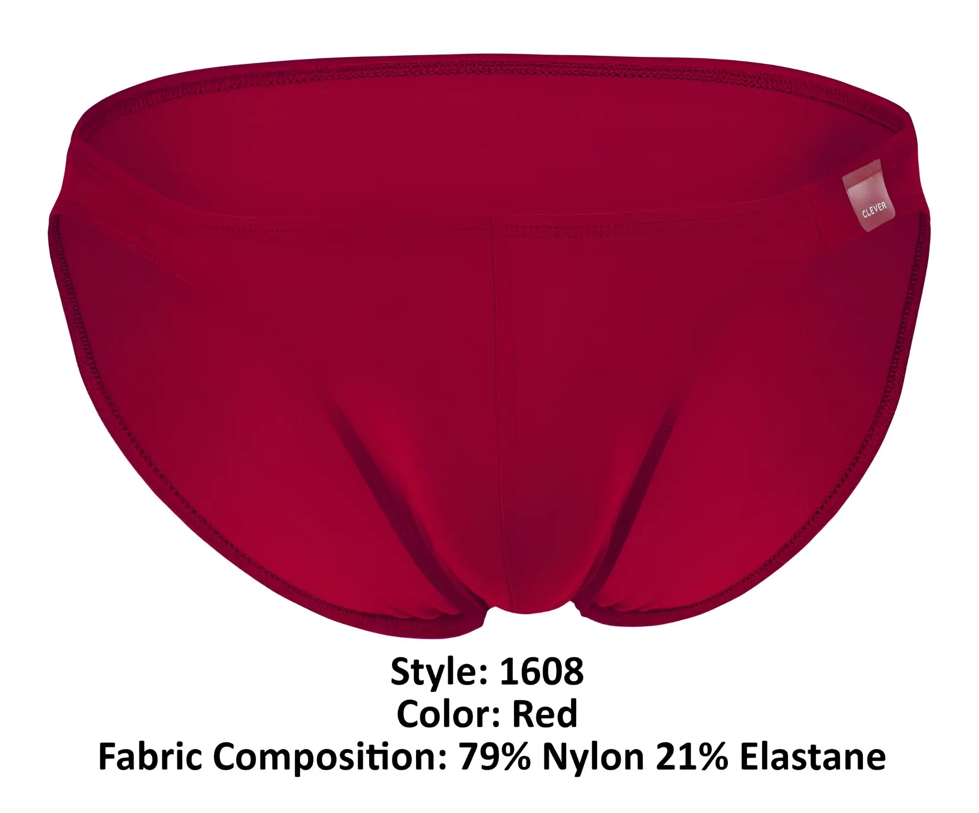 Red swim trunks clever 1608 beatnik bikini with sleek form-fitting design made of 79% nylon and 21% elastane