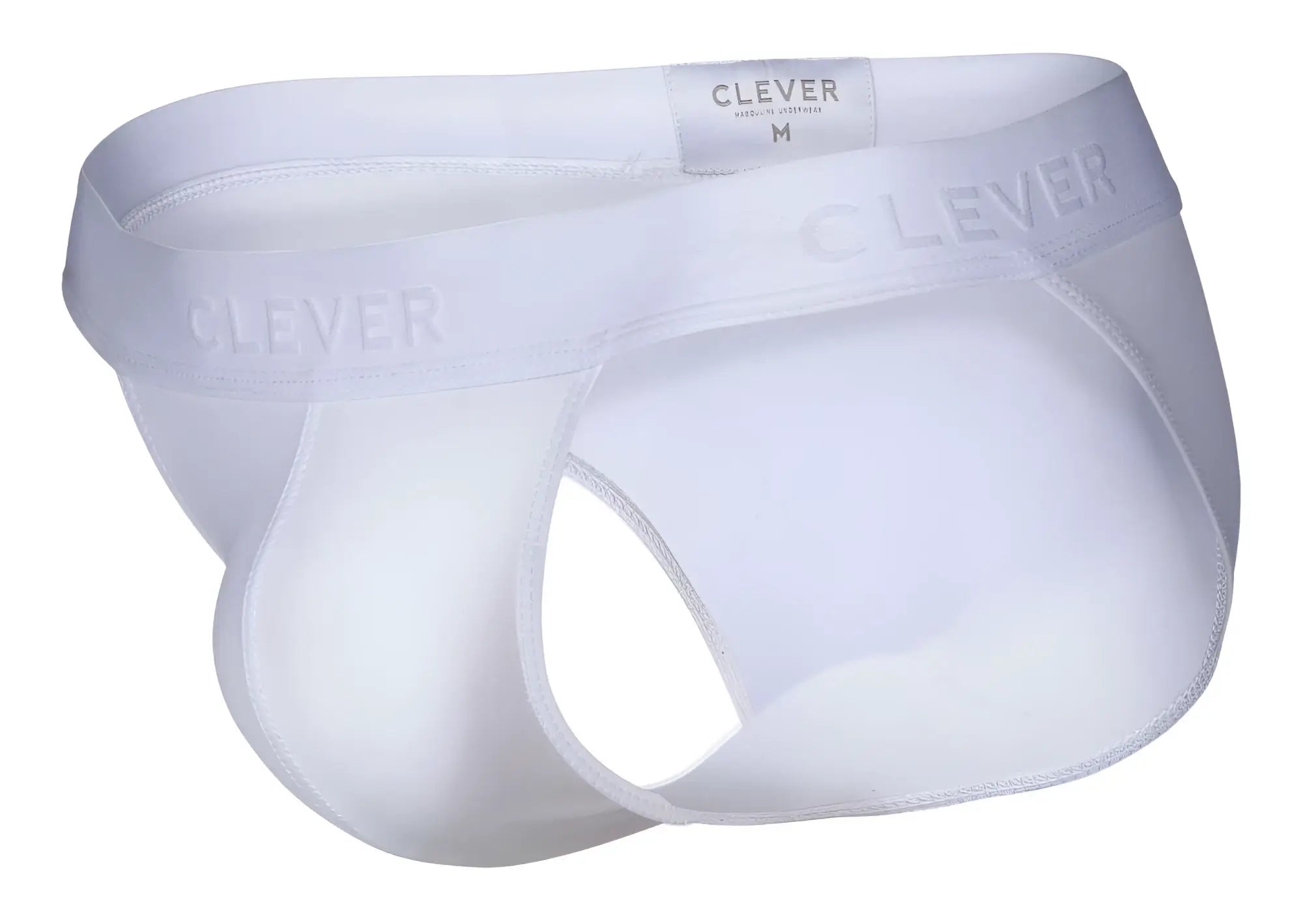 White clever 1627 deseo bikini men’s briefs with smooth seamless design and elastic waistband