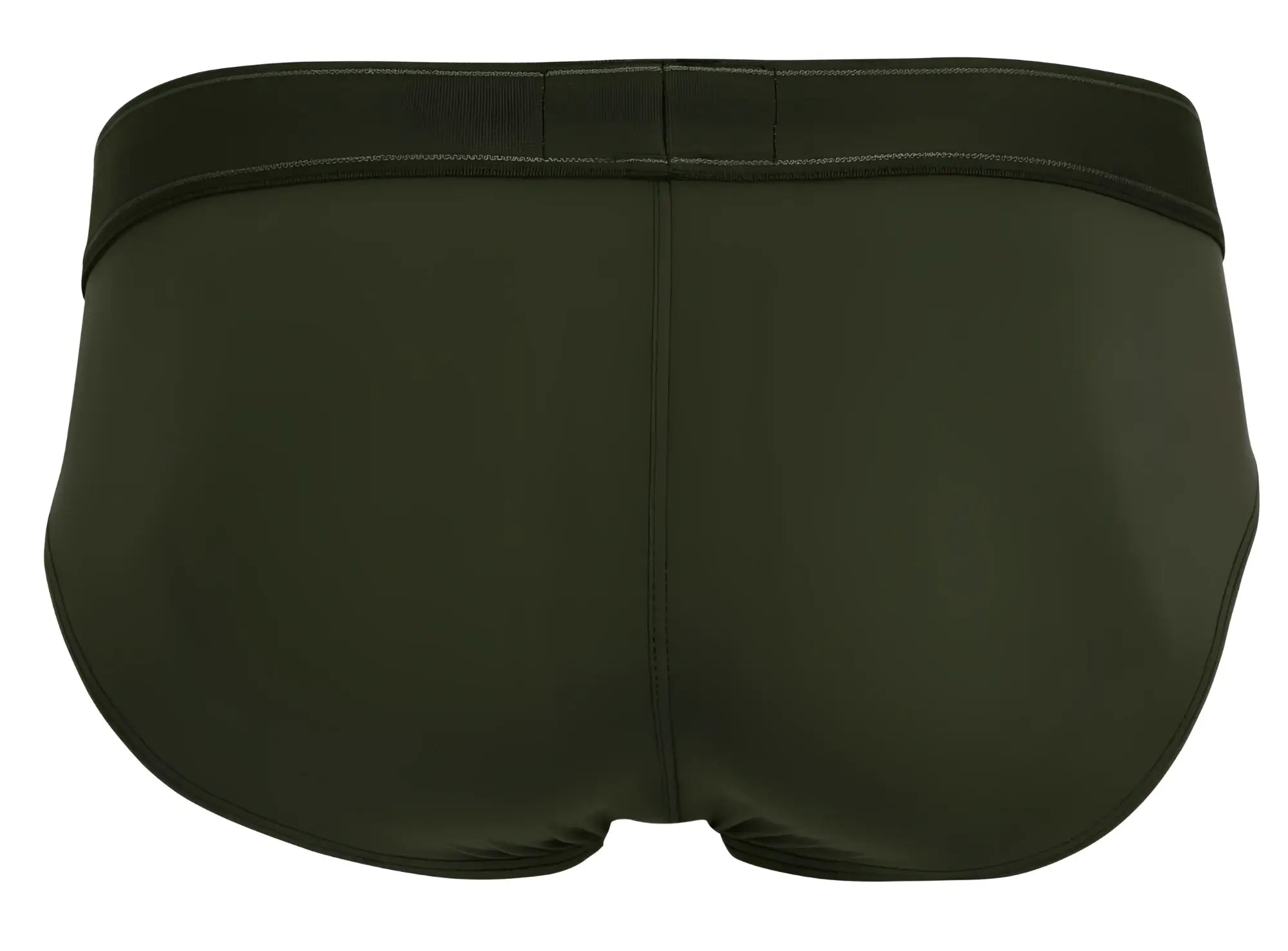 Dark olive green clever 1670 britanica briefs with matching elastic waistband for comfortable everyday wear