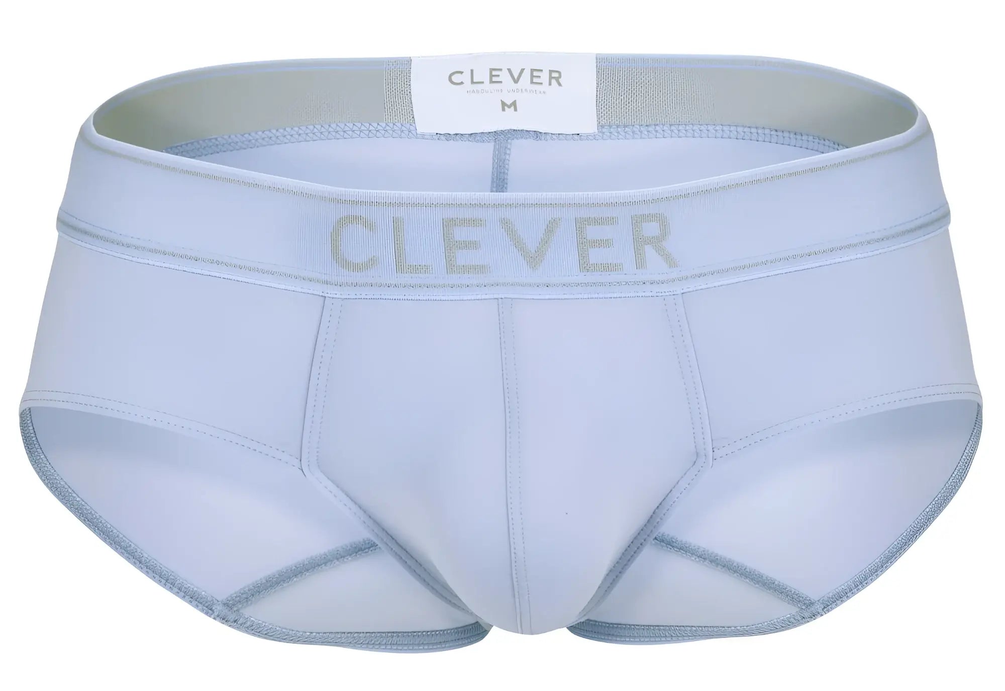 Light blue clever 1683 imagination briefs with branded waistband and size m label in soft comfortable fabric