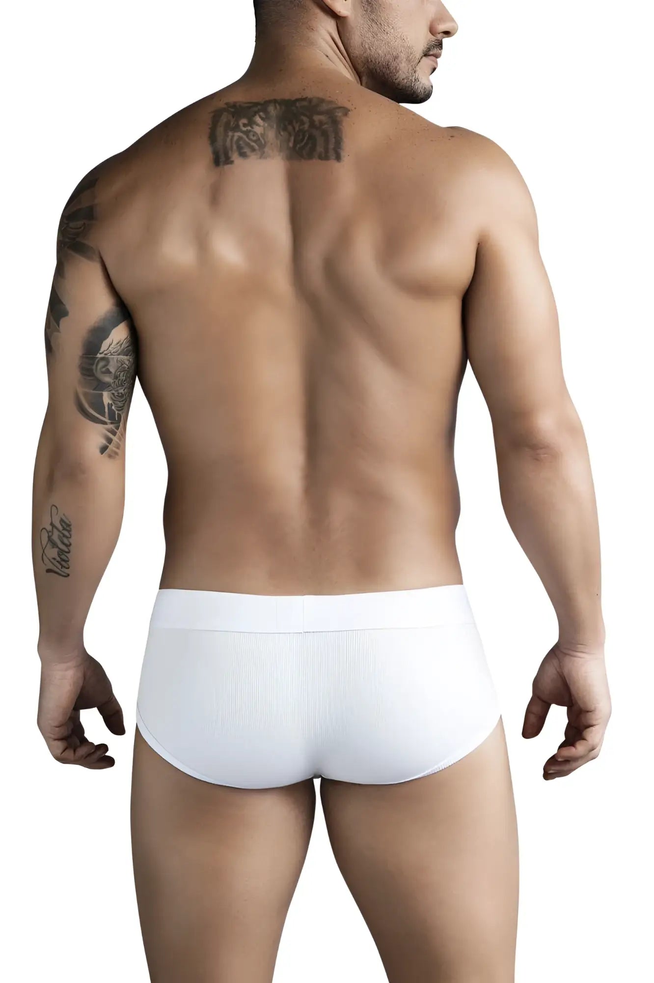 White ribbed briefs clever 1733 in beige featuring soft breathable fabric for everyday comfort