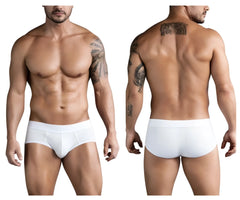 Beige clever 1733 ribbed briefs with a smooth elastic waistband made from soft cotton fabric