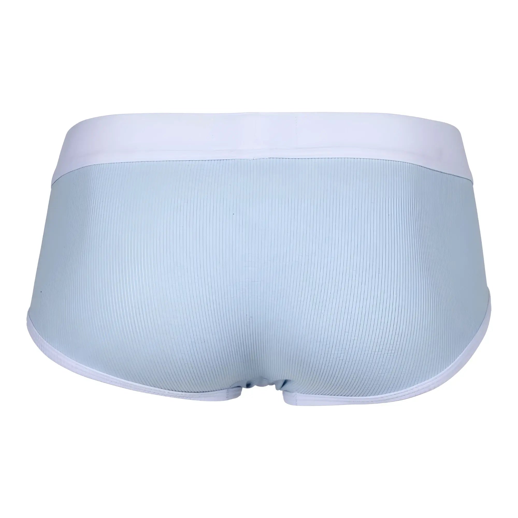 Light blue clever 1733 colors briefs with ribbed texture and white elastic waistband and trim for comfortable wear