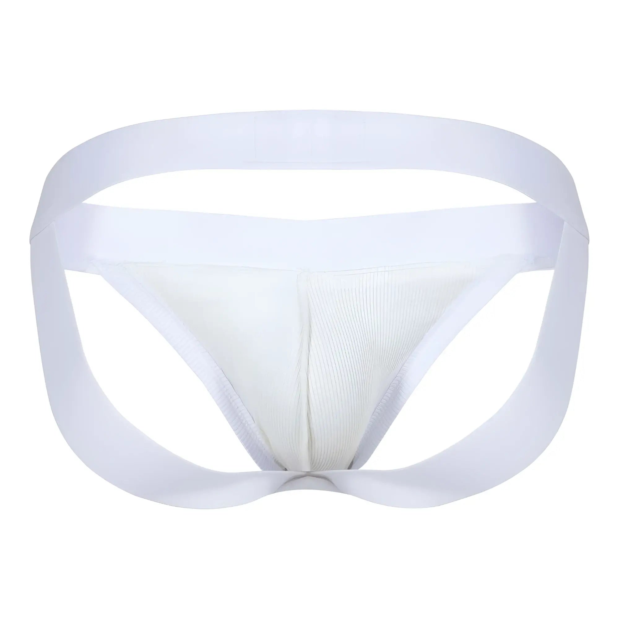 White athletic briefs with smooth seamless design and supportive waistband in clever 1734 colors jockstrap beige