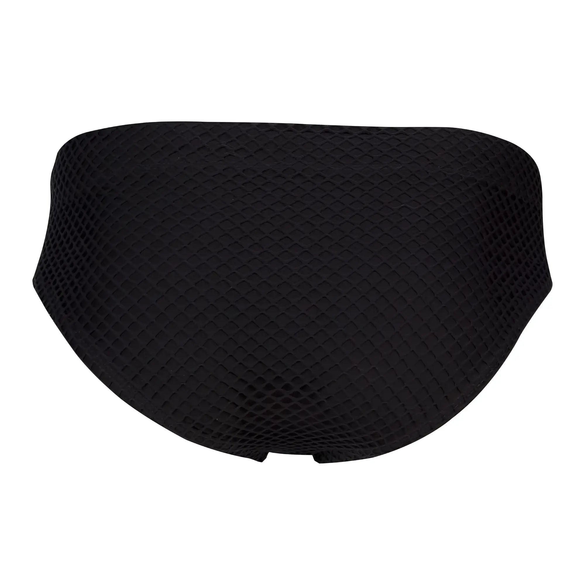 Black clever 1743 island swim briefs featuring a diamond-patterned mesh texture for swimwear use