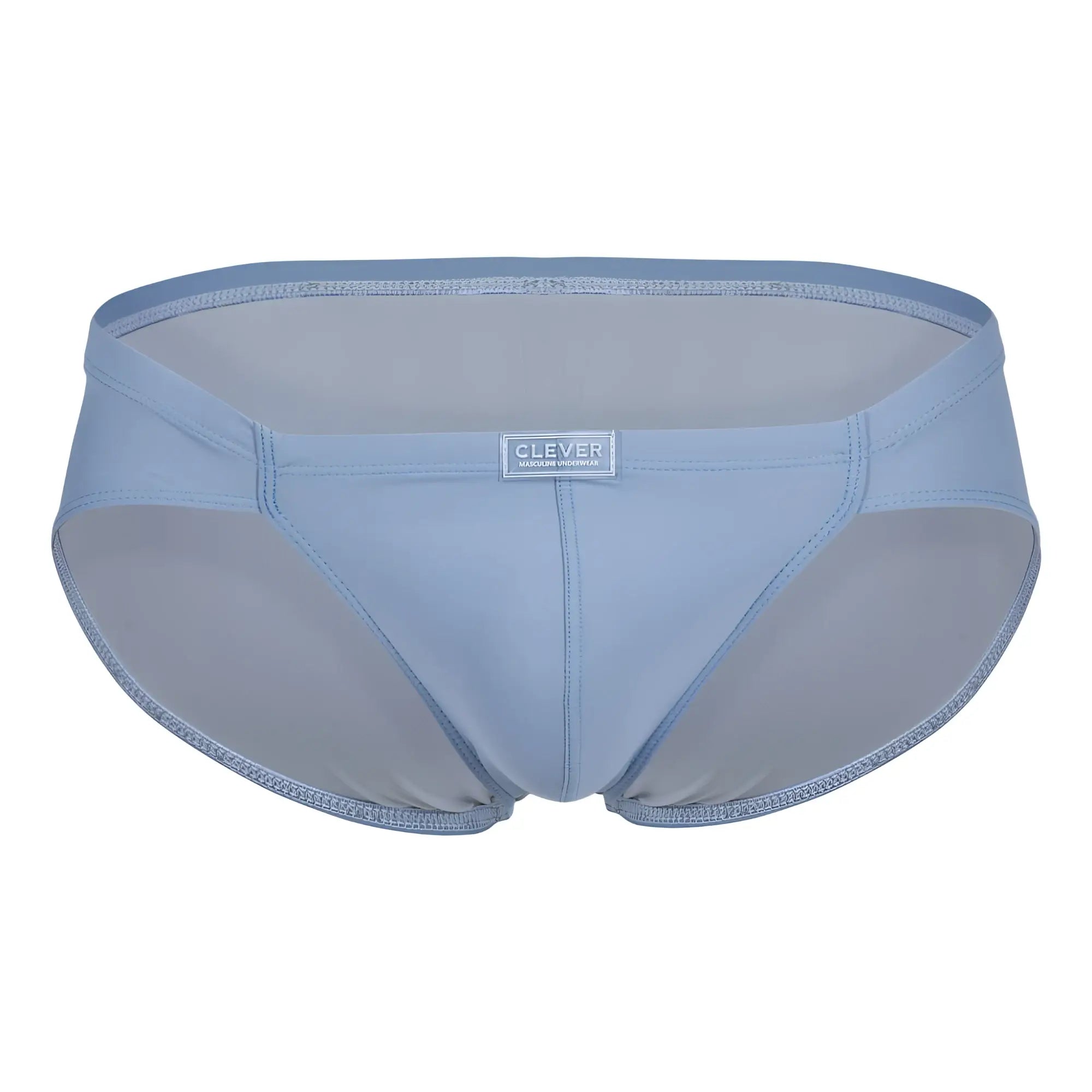 Light blue clever 1744 spring briefs for men with seamless design and subtle stitching details