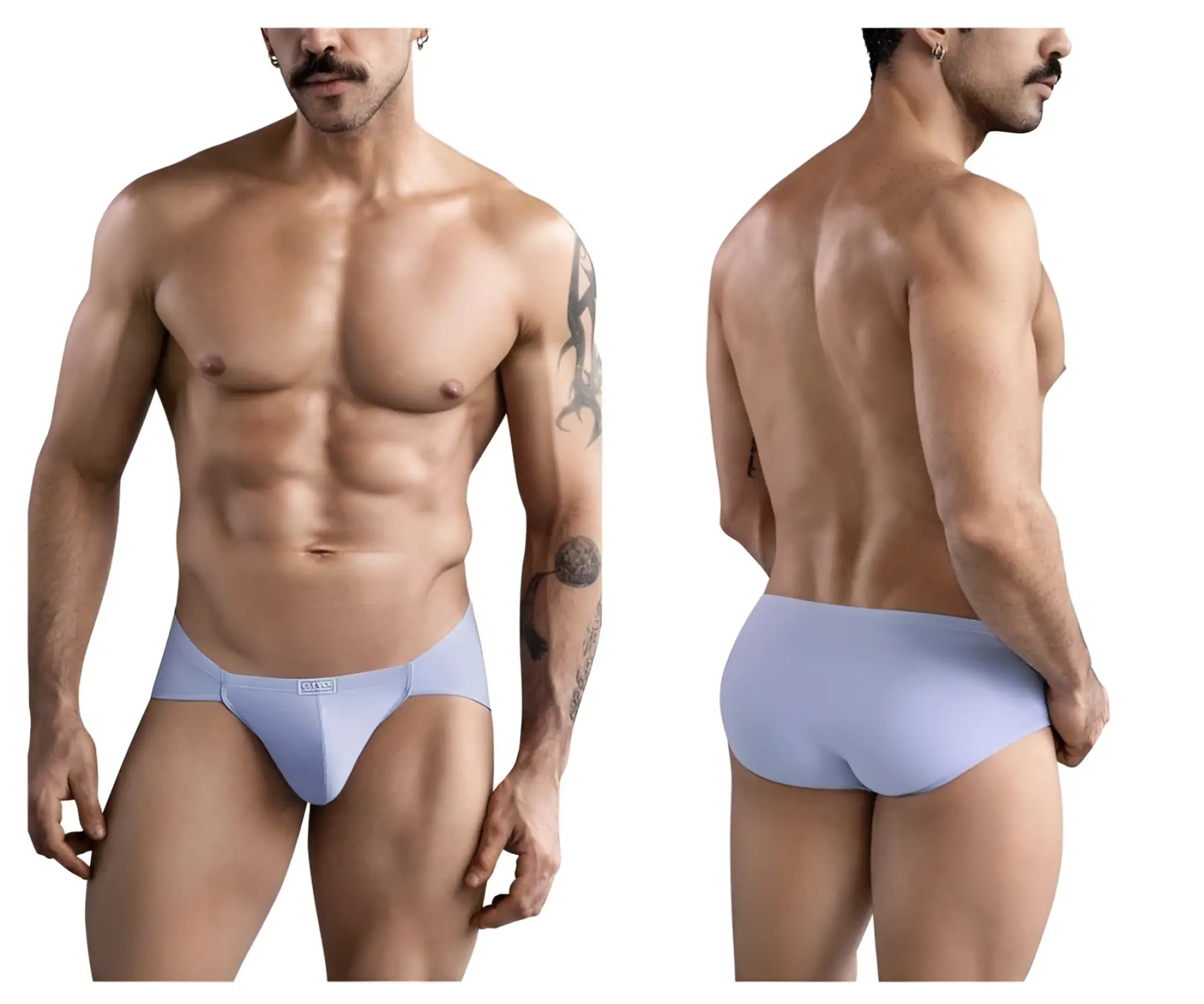 Light blue clever 1744 spring briefs for men with a subtle logo on the front in soft breathable fabric