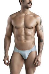 Light blue seamless low-rise briefs with subtle brand tag at waistband from clever 1744 spring briefs collection
