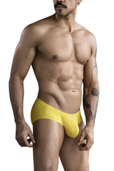 Bright yellow seamless men’s briefs clever 1746 pastel briefs color mustard with smooth form-fitting design