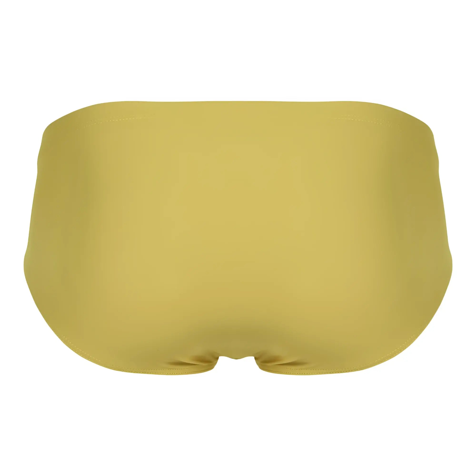 A solid mustard yellow clever 1746 pastel brief with smooth seamless fabric for comfortable everyday wear