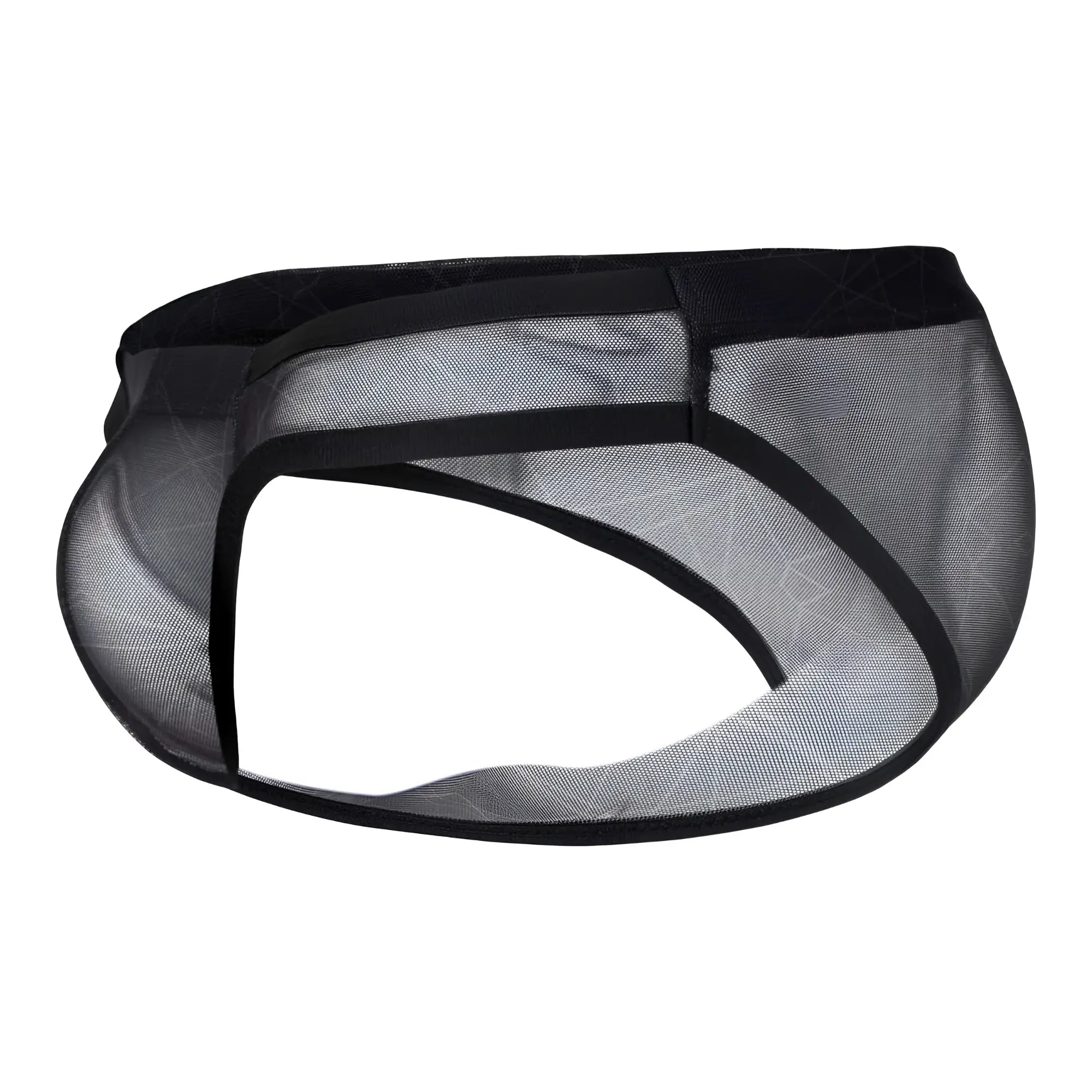 Black clever 1747 geometric bikini briefs made of mesh with reinforced elastic waistband and leg openings