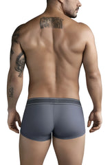 Gray men’s briefs clever 1751 craftiness trunks with subtle white waistband trim in dark gray color