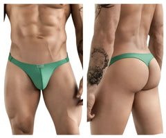 Green clevver thong with smooth form-fitting design from clever 1773 cactus thongs collection in green color