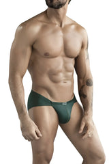 Dark green clever 1775 optimo briefs made from sleek smooth fabric with a subtle brand tag at the waistband