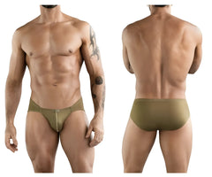 Clever 1775 optimo briefs in olive green with smooth form fitting fabric and subtle waistband detail