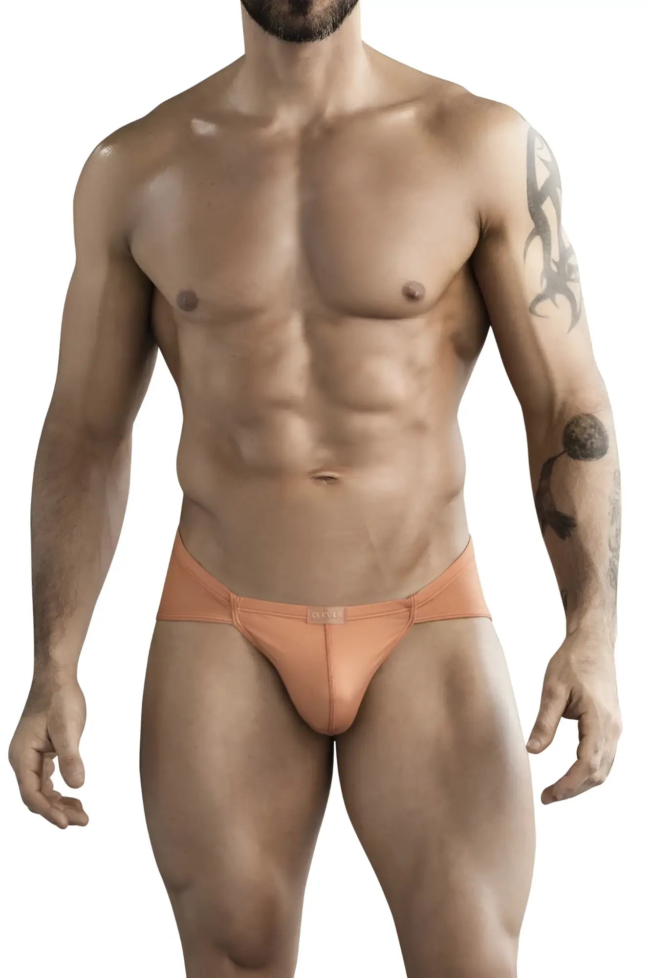 Clever 1775 optimo briefs in ochre color feature a snug fit with a small brand tag on the waistband
