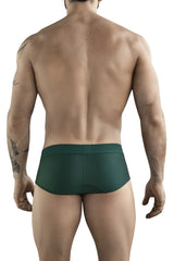Dark green clever 1776 venecia briefs showing back side with smooth stretchy fabric and subtle seam detail