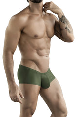 Olive green clever 1780 maya trunks athletic briefs with smooth form-fitting design for active wear