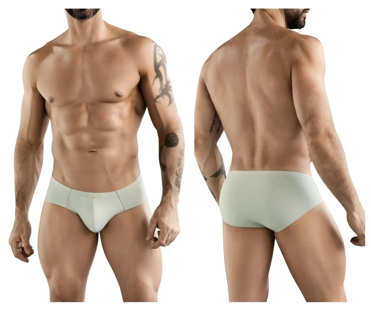 Light green clever 1781 maya briefs with smooth form-fitting design in beige for comfortable everyday wear