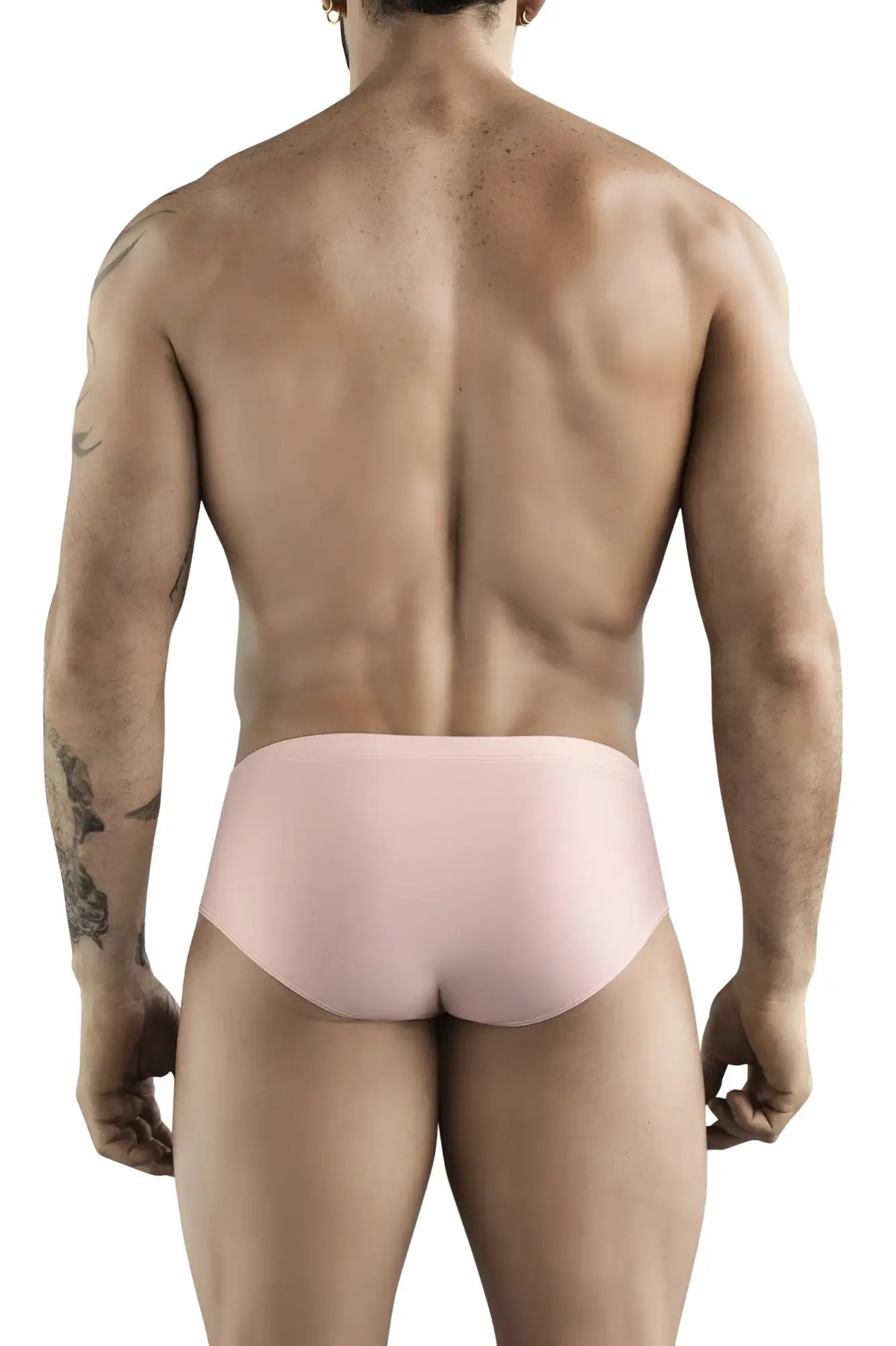 Pink clever 1781 maya briefs seamless cotton underwear shown from the back side for comfortable everyday wear