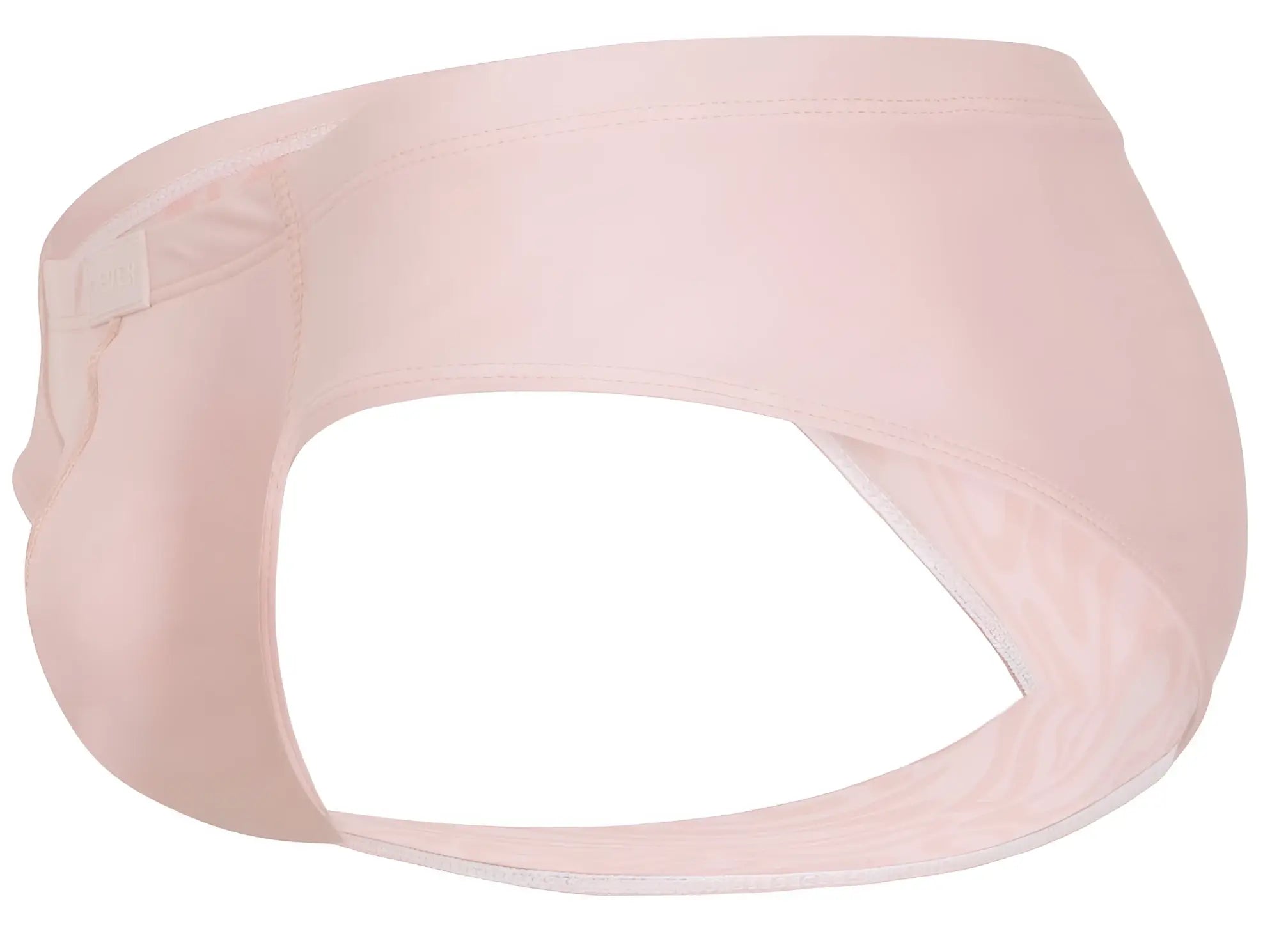 A soft pink clever 1781 maya briefs seamless fabric support belt with smooth texture and elasticized edges
