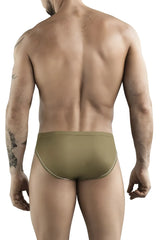 Olive green clever 1782 argovia briefs men’s triangle underwear with light edge stitching for comfortable wear
