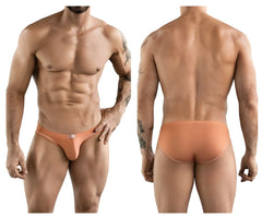 Clever 1782 Argovia briefs in coral ochre with seamless minimalist design and subtle waistband stitching