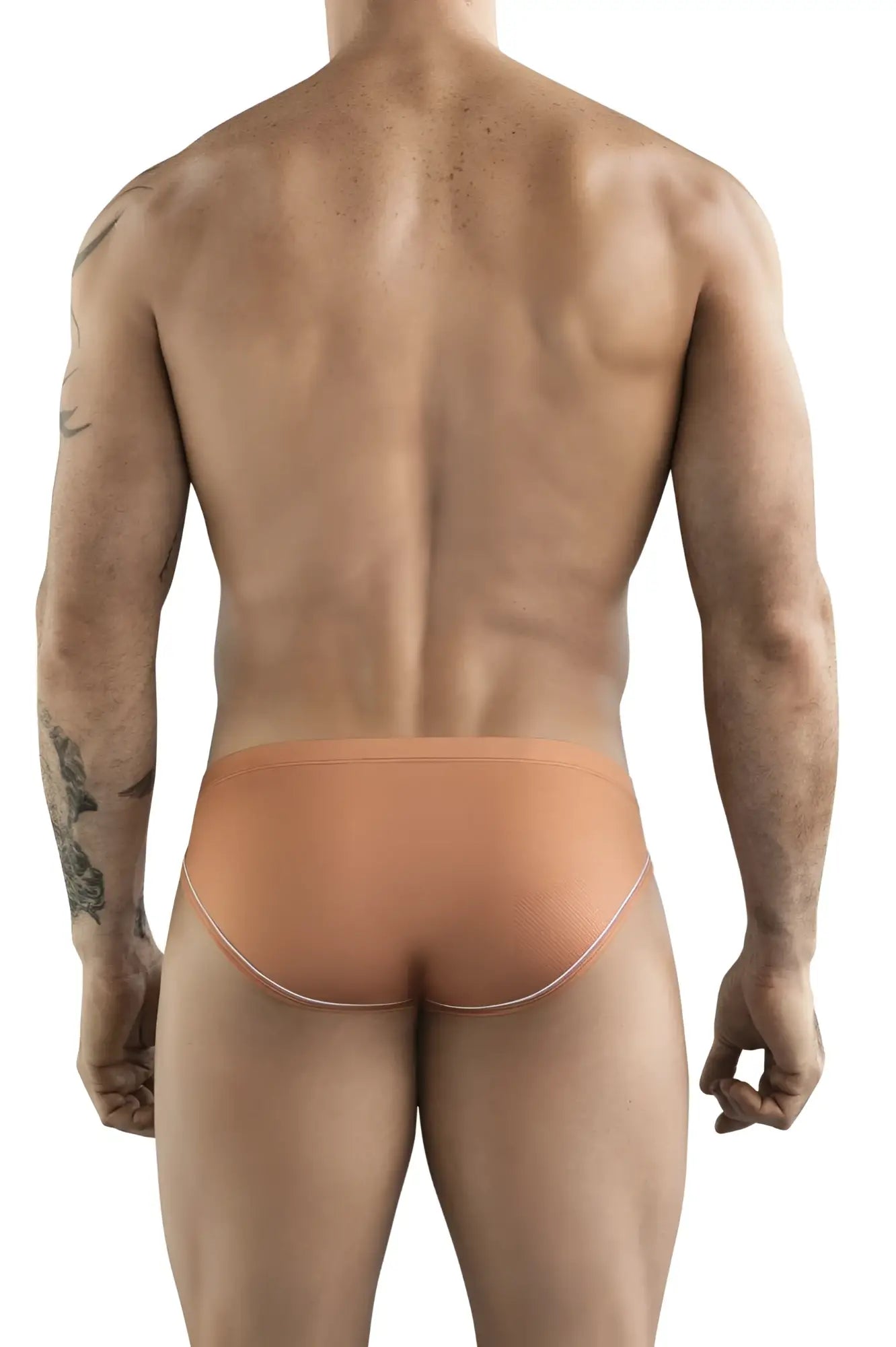 Tan clever 1782 argovia briefs with subtle white trim along waistband and leg openings for comfortable everyday wear