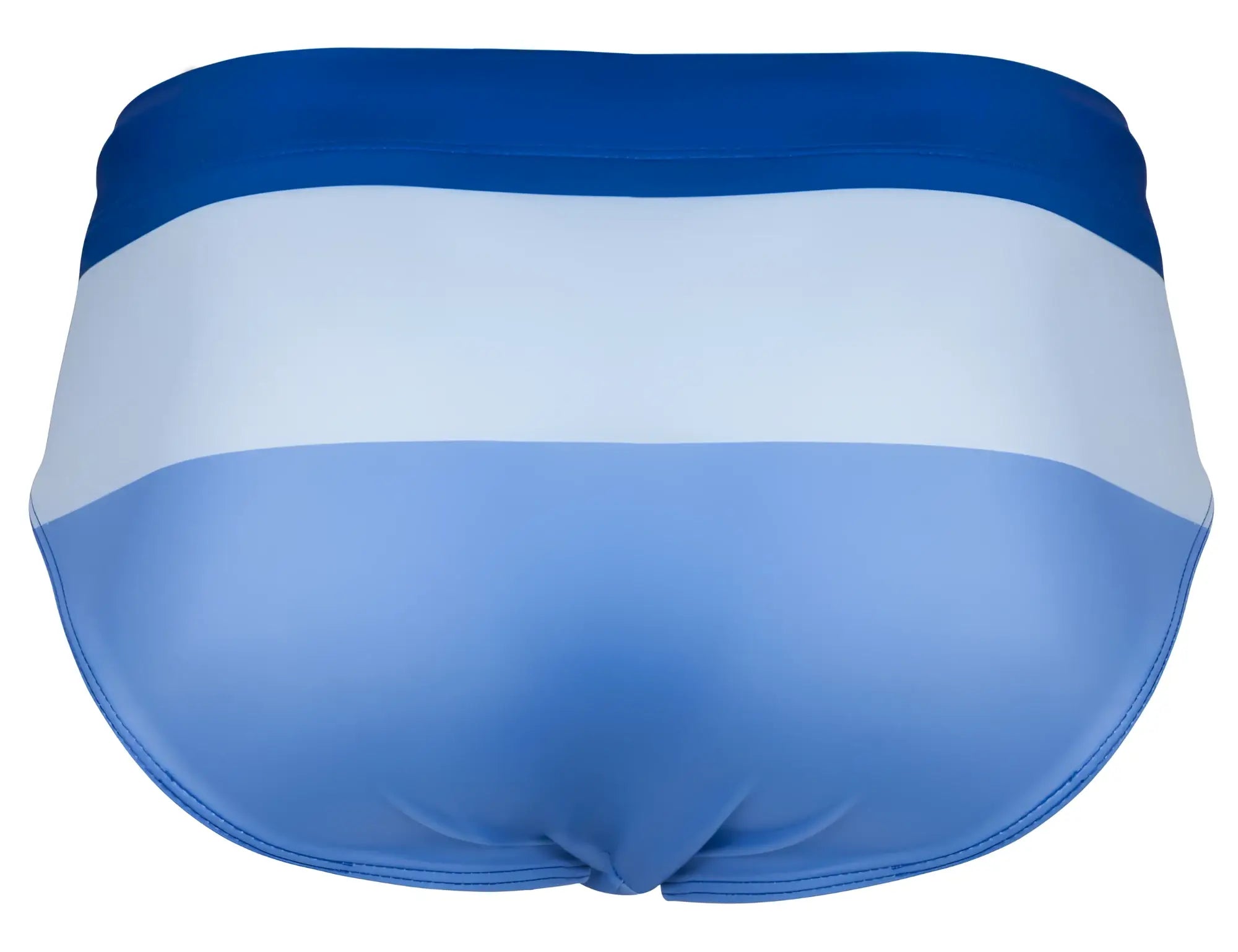 Clever 1802 wave swim briefs in blue featuring blue and white stripes and a smooth stretchy fabric finish