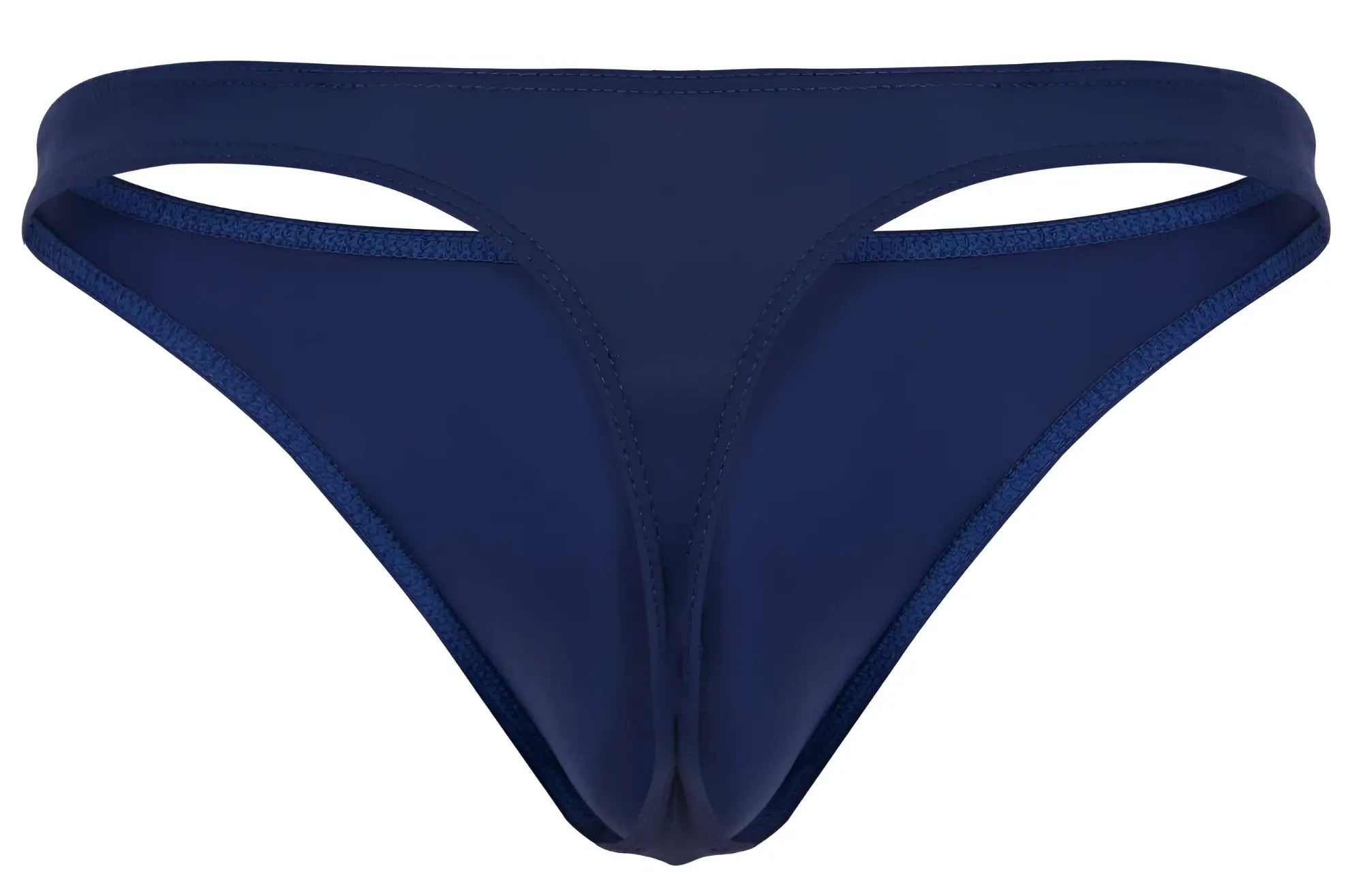 Navy blue clever 1830 desirable thong made of smooth stretchy fabric with subtle sheen and reinforced stitching