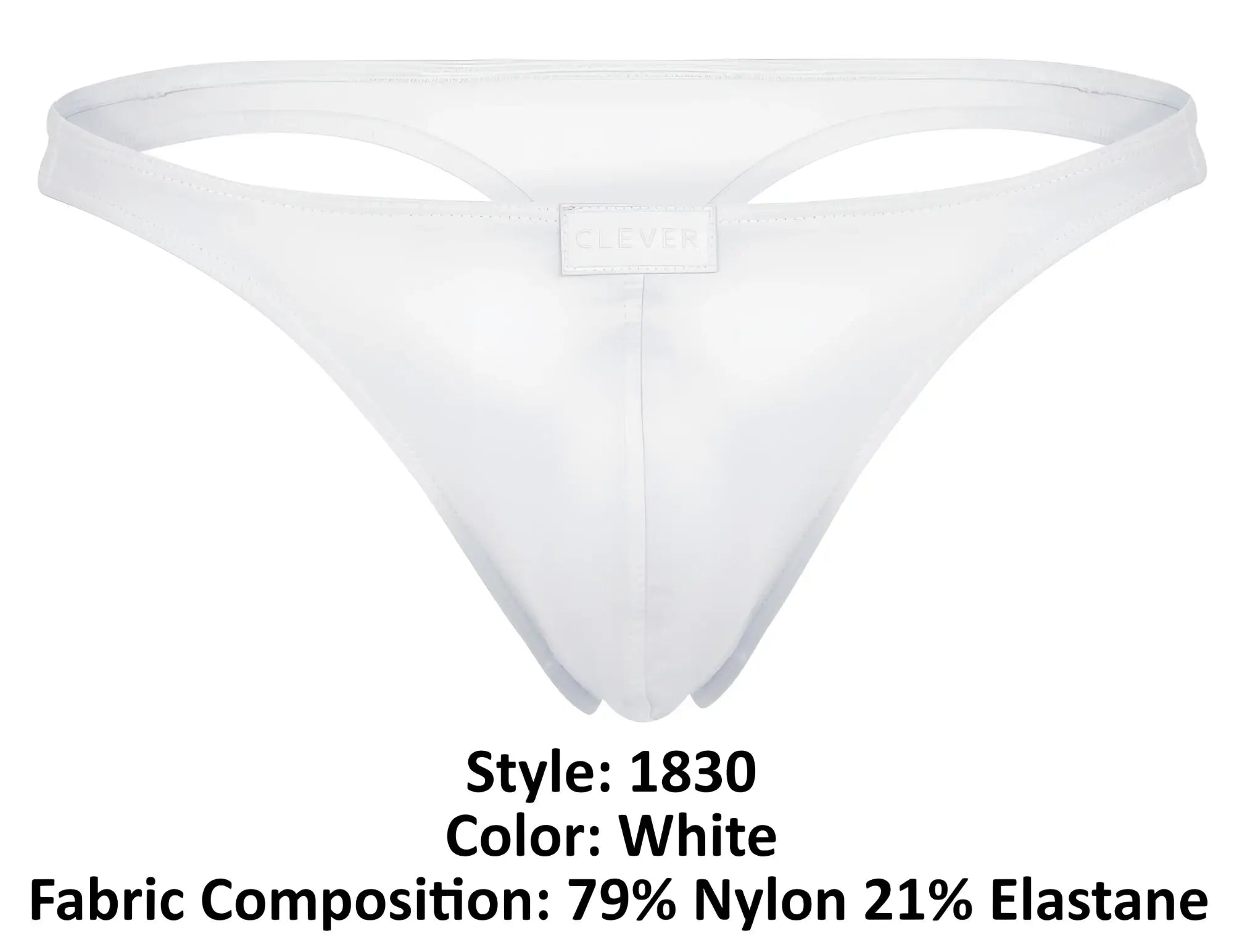 White thong clever 1830 desirable thongs with minimalist design made from 79 nylon and 21 elastane
